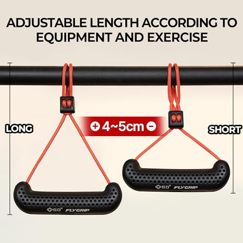 GD Fly Grip Pull Up Handles LAT Pull Down Attachments Nuetral Grip Cable | Nuetral grip Pull up bar, T-bar row Handle, 90 angle rotating, Barbell, Deadlift, Cable attachment, d handle tricep rope - color: Black Grip(Mixed strap)