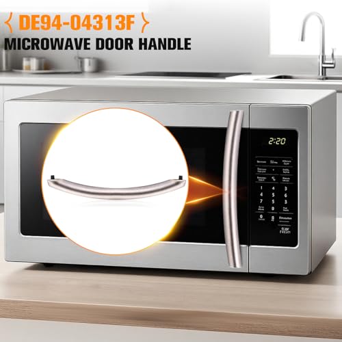 Upgrade ME16A4021AS Microwave Door Handle, DE94-04313F Assembly Handle Compatible with Samsung Microwave Handle ME16A4021AS, Alloy Material, with 2 Screws - style: ME16A4021AS