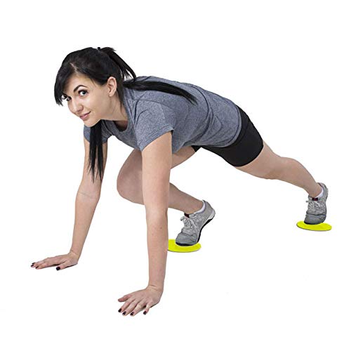 Synergee Core Sliders – Dual Sided Ab Exercise Equipment - color: Yellow