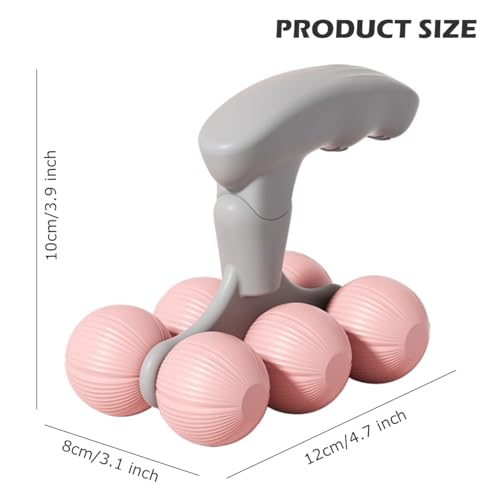 Lymphatic Drainage Massager, Promote Lymph Circulation & Enhance Metabolism, Body Massage Tools for Relieve Muscle Stiffness - size: 6 Ball -pink