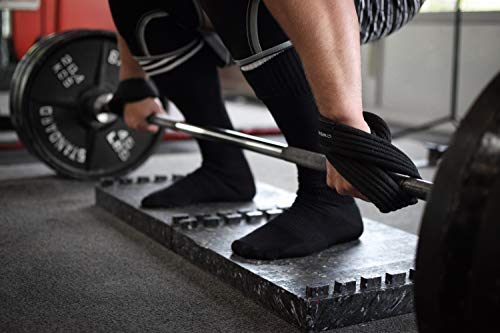 Gymreapers Figure 8 Lifting Straps For Deadlift, Powerlifting, Strongman, & Cross Training Strong Weightlifting Wrist Straps For Men, Women - color: Black, size: Small