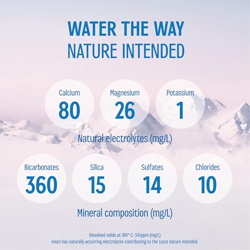evian Natural Spring Water, 750 ml (25.36 fluid ounce) Water Bottle with Sports Cap, 12 Pack - size: 304.8 Fl Oz (Pack of 1)
