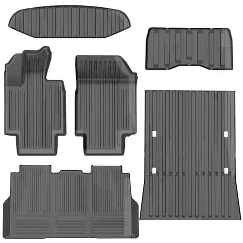 All-Weather TPE Floor Mats 6PCS -Compatible with Cybertruck 2024-2026, Full Coverage Cargo Liner & Frunk Mat Heavy-Duty Anti-Slip Interior Accessories - size: Compatible with 2024-2026 Cybertruck (6-Piece Set)
