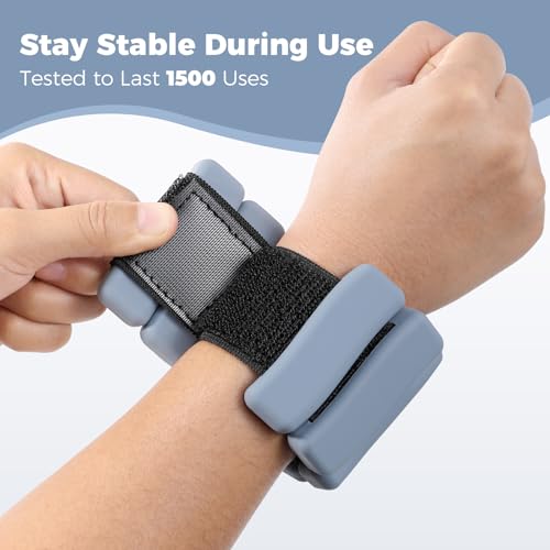 Sportneer Wrist & Ankle Weights for Women & Men Set of 2 (1LB/2LB Each) - Soft Silicone Arm & Leg Weights for Pilates, Yoga, Walking, Barre, Home Workout, Water Aerobics - color: Misty Blue, size: 2 Lb Pair (1 Lb Each)