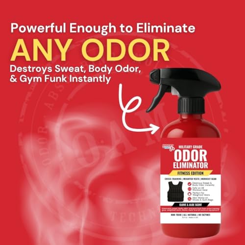 Arrest My Vest Fitness Edition Odor Eliminating Spray for Weighted Vests, Gym Bags & Workout Gear - All Natural Sports Gear Deodorizer - Clove & Aloe Fragrance 2 Pack (16 oz)