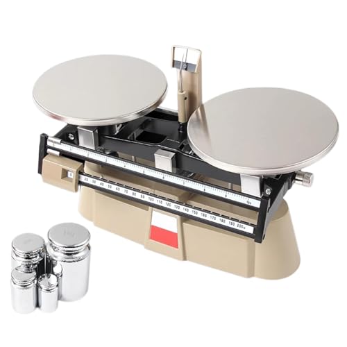Precision Mechanical Balance, 0.1g-2000g Lab Analytical Double Pan Scales, with Zero Adjustment Knob, Weight Kit, for Colleges, Laboratory