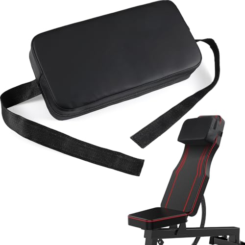 Simgoing Weight Lifting Pad Bench Chest Press Back Pad for Free Weight Bench Exercises and Chest Press Support Non Slip PVC Leather Foam Support for Home Gym Strength Training - size: 13.8x7.1x3.3 Inch