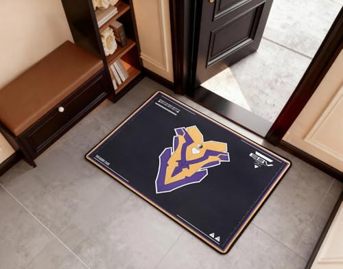Non-Slip Floor Chair Mat for Neon Genesis Evangelion ESV & NERV Mecha Inspired Design 35"×47" - color: Purple + Orange