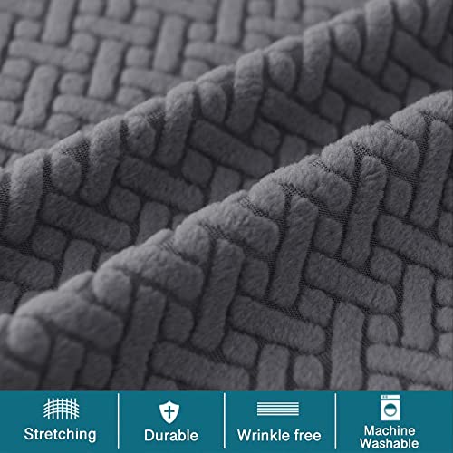 HFCNMY Bar Stool Covers with Backs,4 Pack Stretch Bar Stool Chair Covers,Jacquard Bar Stool Covers,Washable Bar Chair Covers Swivel Barstool Covers Slipcovers with Back Dark Gray - color: Dark Gray