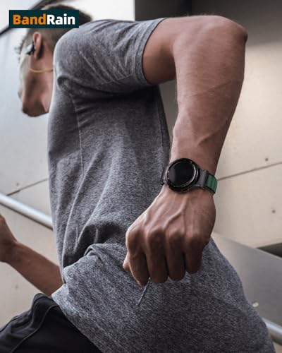 One Click Alpine Loop Bands Compatible with Samsung Galaxy Watch 7 Band/Galaxy Watch 6 4 5 FE Band 40mm 44mm/Watch 6 4 Classic 47mm 43mm 42mm 46mm/5 Pro 45mm, 20mm No Gap Nylon Sport Strap for Men - color: 13#Dark Green