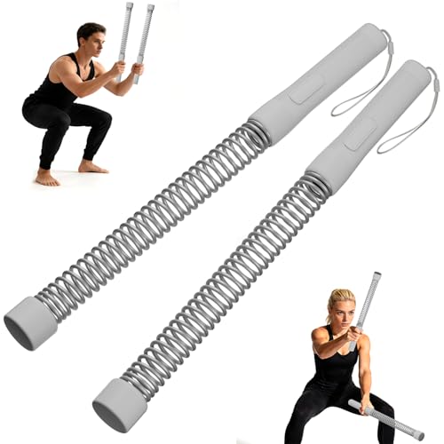 Cordless Ropeless Battle Ropes for Home Gym – Portable Weighted Workout Rope for HIIT, Cardio & Strength Training, Low-Impact Full Body Exercise Equipment for Men & Women - color: Grey