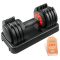 AOTOB Adjustable Dumbbell Set 25/55 Lbs (Pair), Fast Weight Adjustment with Anti-Slip Turning Handle, Space-Saving for Home Gym, Strength Training Equipment for Men & Women - color: 55lbs Black-Single