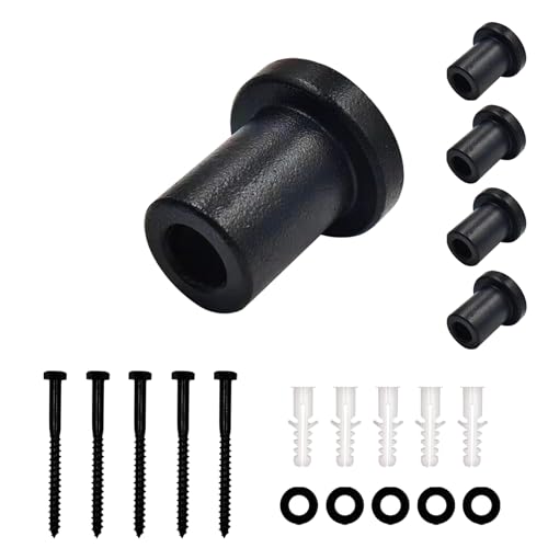 5 Pack Barn Door Wall Spacer with lag Bolts, Wall Anchor for Flat Track for Sliding Barn Door Hardware Track Spacers (34mm/1.34inch) - size: 34mm/1.34inch