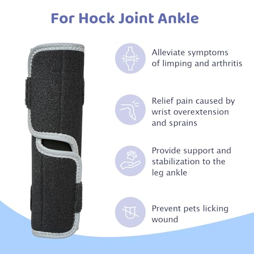 Dog Front Leg Brace - Hock Joint Compression Wrap Providing Stability for Dog for ACL , Arthritis, Joint Discomfort Aid in Wound Care and Recovery - Dog Wrist BracePreventing Injuries, Sprains (M) - size: Medium