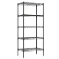 DUMOS 5-Tier Metal Wire Storage Shelves, Adjustable Standing Storage Rack Shelf, Heavy Duty Steel Shelving Unit Organizers for Kitchen Bathroom Pantry Garage, 23.2" Wx13.4 Dx60.1 H, Black - size: 5 Tier-60"H without wheels