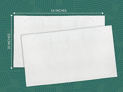 ZUPERIA 7-Pack White Bath Towels - 30" x 54" - Ultra Soft 100% Cotton Large Bath Towels- Highly Absorbent for Bathroom, Pool, Gym, Spa, and Hotel Use - color: White