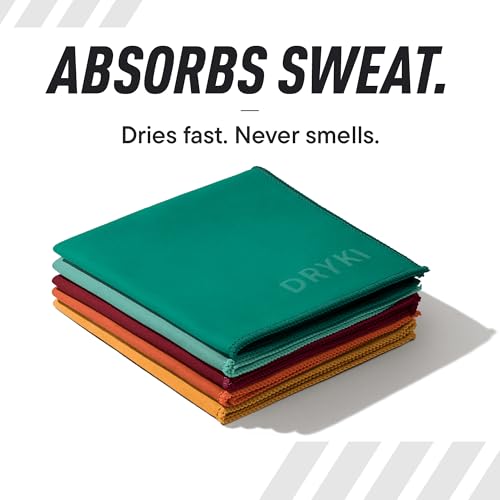 DRYKI Pocket-Sized Sweat Towels - The Original Sweat Absorbing Handkerchiefs - Quick-Dry Microfiber Sweat Rags for Face, Hands, & Body - Men & Women - Gym, Sports, and Work (Mountain: 5 Pack) - color: *Mountain