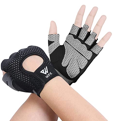 WESTWOOD FOX Weight Lifting Gloves for Men Women Gym Gloves with Wrist Wrap Support for Workout Training Exercise Fitness Hanging, Pull ups for Dumbbell, Cycling - color: Blacks, size: Medium