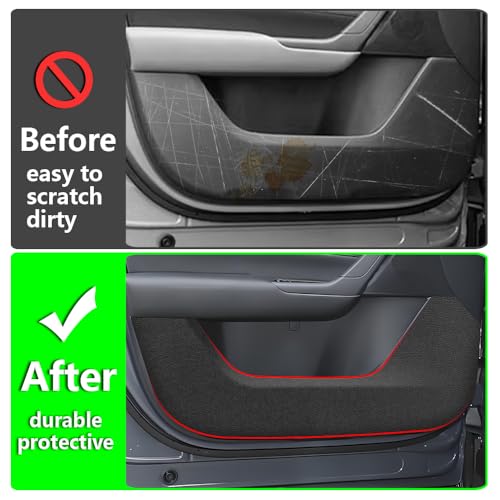 Car Door Anti Kick Pad for Mazda CX-50 CX50 2023 2024 2025 2026，Door Protector Mat ，Anti Dirty Anti Collision Stickers Inner Door Anti Kick Decorative Protection Accessories （Set of 4 Black）