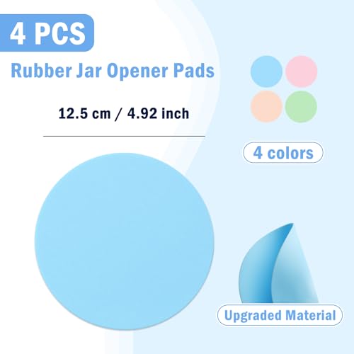 Aixoom Rubber Jar Opener Pads Set of 4, Non-Slip Gripper Pads for Jars | Light Color Design, For Seniors & Weak Hands, Heat-Resistant Trivet, Kitchen Coaster & Jar Lid Grip(Circle, Light Color) - size: Circle, Light color