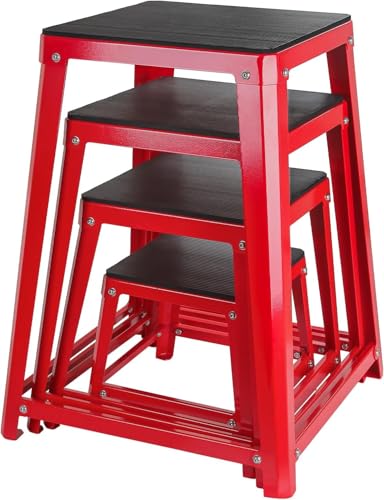 Plyometric Jump Box, 12-18-24-30 Inch Exercise Step Platform for Box Jumps, Home Gym, Anti-Slip Plyo Box Set, Workout Step Up Box, Fitness Jump Platform for Strength Training, Conditioning