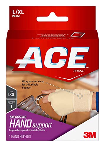 ACE Energizing Hand Support, Large/Extra Large, Beige, 1/Pack - size: Large/X-Large (Pack of 1)