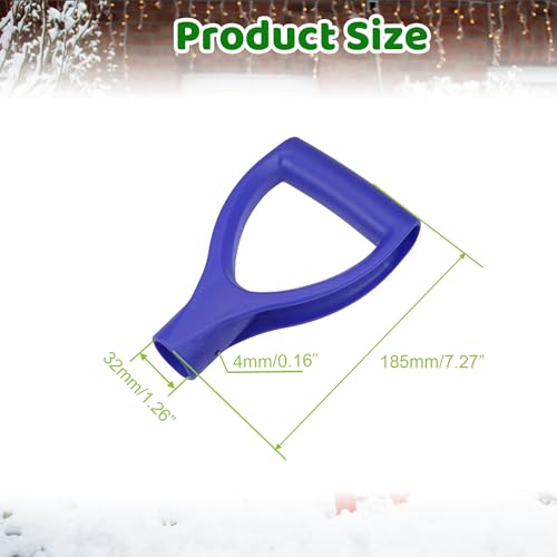 MroMax D Grip Shovel Handle Replacement, 1-1/4" Inner Diameter, PVC | Replacement Handle for Shovel, Spade, Snow Shovel & Rake, Yellow & Black Garden Tool Accessory, Ideal for Digging and Raking - color: Blue