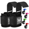 BEAST RAGE Weight Lifting Hooks (Pairs) for Men Anti Slip Durable Coated Grip Wrist Straps for Pull Ups Deadlift Strength Fitness Bodybuilding Women Hook Exercise - color: Black