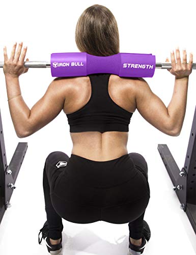 Advanced Squat Pad - Barbell Pad for Hip Thrusts, Squats & Lunges - Neck & Shoulder Squat Bar Pad Cushion Support Foam for Extra Comfort - color: Purple