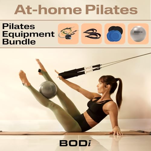 Track Pilates Home Workout Kit – Full-Body Resistance Band System with Door Anchor, Pilates Straps, Core Ball & Slides with Booties – Strength Training & Core Sculpting Set, At-Home Fitness Equipment