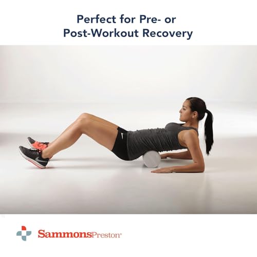 Sammons Preston Foam Therapy Roll, Round 3" x 36" High Density Foam Roller for Exercise, Massage, Balance, Yoga, Physical Therapy, and Flexibility, Ideal for Home, Gym, or Studio - size: 3" x 36"