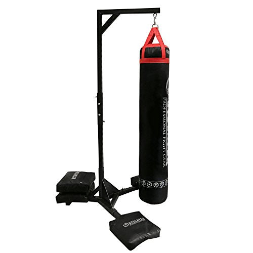 Outslayer Heavy Duty Punching Bag Stand - 7.8ft / 6.8ft Heavy Bags up to 350lbs - Made in USA - Filled or Unfilled Sandbags - Easy Assembly - size: 7'8 Ft Heavy Duty Stand, style: With Unfilled Sand Bags