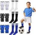 3 Pairs Soccer Shin Guards for Kids Youth+ 3 Pairs Long Soccer Socks Flexible Football Shin Pads Shin Protectors for 3-15 Years Old Boys Girls Children Teenagers for Football Games - size: S 3'3 - 3'10 TALL
