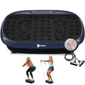 Lifepro HexaPlate Lite Vibration Plate Exercise Machine — Magnetic Acupoints, 99 Speeds & 10 Presets Vibration Platform Machine with Resistance Bands — Vibrating Plate for Lymphatic Drainage & Toning - color: Blue