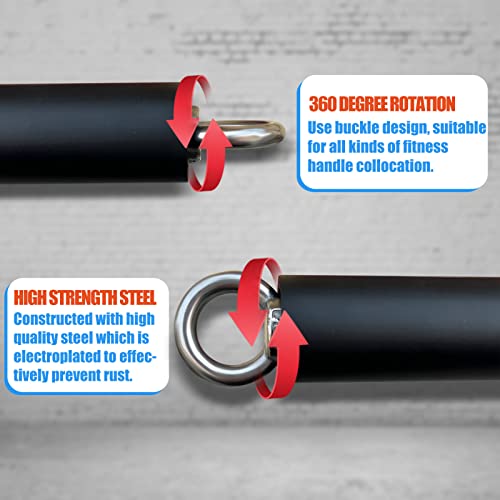 Non-Detachable LAT Pull Down Bar Cable Attachments for Gym, LAT Pulldown Attachments, Straight Bar, Resistance Band Bar for Weightlifting Workout - color: Long bar 2