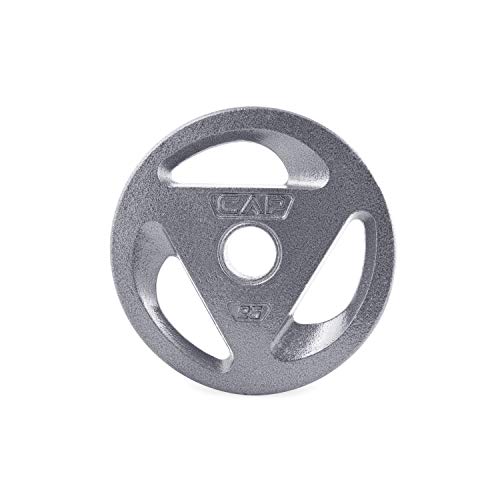 Cap Barbell 2-Inch Olympic Grip Weight Plates, Single, Gray, Various Sizes - size: 25 lb