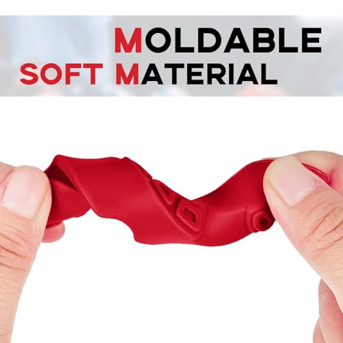 BBTO 20 Pcs Football Mouthguards Bulk | Youth & Adult Mouth Guard No Boil Mouthpiece Adult Youth Braces Soft Mouth Guard for Lacrosse Basketball Hockey Wrestling - color: Red,black, size: L