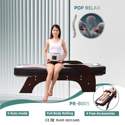 Premium Jade Roller Far Infrared Full Body Massage Bed Table (Black) - size: Full Body Massage Bed