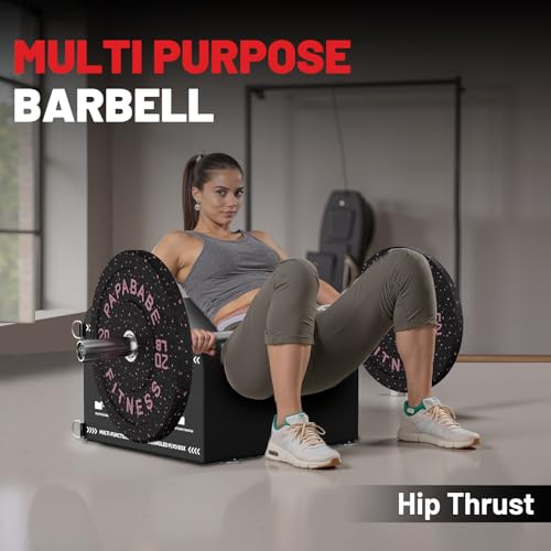 PAPABABE Olympic Barbell, 4ft/5ft/6ft/6.5ft Straight Barbell Womens Olympic Barbell for Strength Training and Technique Adjusting, 2 inch Olympic Bar with Moderate Knurling For Bench Press, Squats Curls Deadlifts Weightlifting - color: 4ft Straight Bar Si