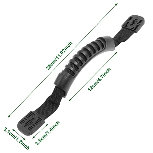 Piutouyar 2 Pcs Kayak Handles Replacement Kayak Carry Handles Rubber Handles Canoe Boat Side Mount Carry Handle for Kayaks Suitcase Luggage - size: Kayak Handle With Fixing End