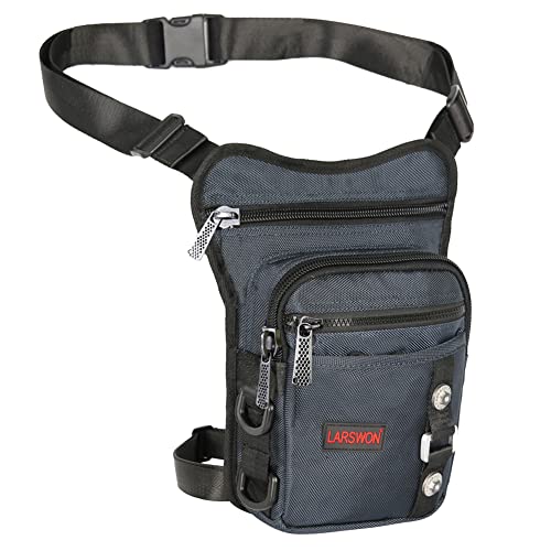 Thigh Pack, Larswon Leg Bag Thigh Pouch Bag Tactical Waist Bag Motorcycle Bag Waterproof - color: A- Blue, size: Medium