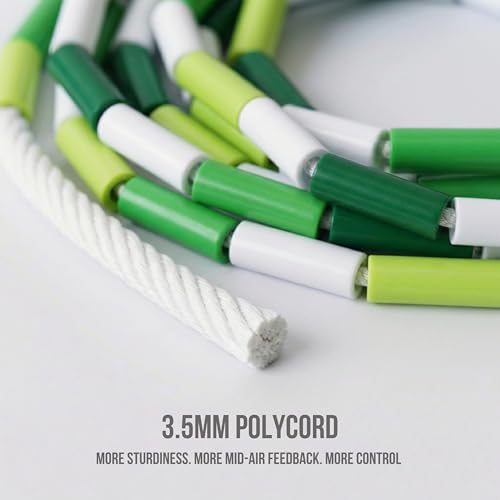 Pro-Grade Beaded Jump Rope for Beginners - color: Jade