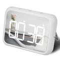 Digital Large Display Visual Timer Stopwatch for Kitchen Teacher School Classroom Cooking, Night Light Magnetic Bathroom Makeup Mirror LED Stop Clock Timer, 99 Minutes Countdown, Loud/Silent (White) - color: White