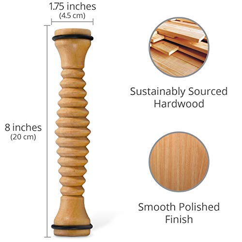 Body Back Wooden Foot Roller, Foot Massager for Plantar Fasciitis, for Stress Relief Support and Relaxation Through Smooth Fasciitis Roller Circulation Foot Pain Acupressure, 2 Pack - style: 2-Pack