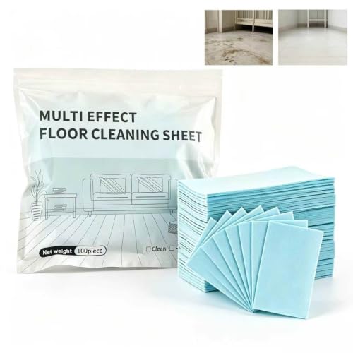 100 Piece Floor Cleaning Tablets Multi-Surface Cleaner, Floor Cleaning Tablets Sheets, Laminate & Vinyl Floors, Dissolvable Mop Cleaning Solution for Home & Kitchen Use (Blue) - color: Blue