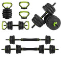 4-in-1 Adjustable Dumbbell Set, 30/44/66/88 Lbs Free Weights Set with Connector, Fitness Exercise Equipment Used As Kettlebells, Barbell, Push Up Stand, Weights Set for Home Gym Suitable Women/Men - size: 88 Lbs Round