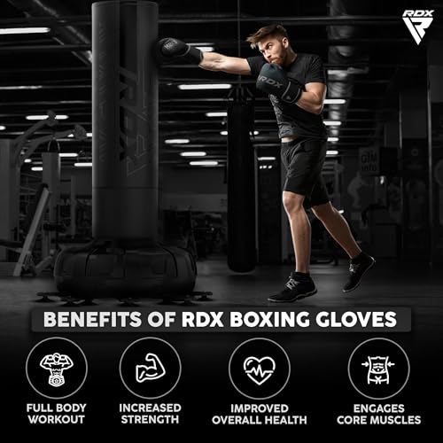 RDX Boxing Gloves, Pro Training Sparring, Maya Hide Leather, Muay Thai MMA Kickboxing, Men Women Adult, Heavy Punching Bag Focus Mitts Pads Workout, Ventilated Palm, Multi Layered, 8 10 12 14 16 18 Oz - color: PINK, size: 14 OZ