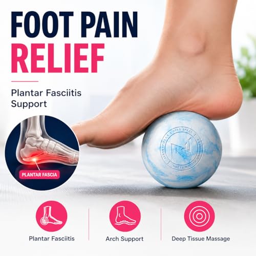 FITZELAR 2PCS Massage Lacrosse Balls for Myofascial Release, Quality Certification, Massage Deep Tissue for Foot Back Shoulder Feet, Trigger Point Therapy, Relieving Muscle Pain (2 Pieces) - color: Multicolor