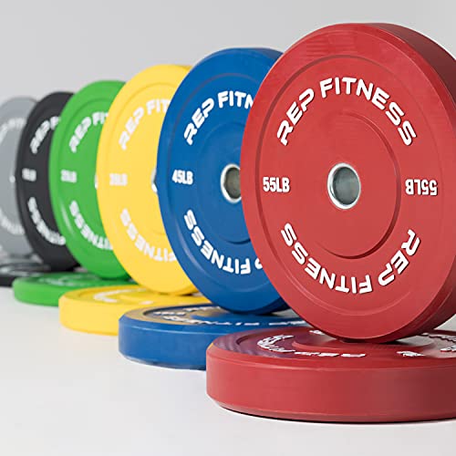 REP Color Bumper Plates LB Olympic Barbell Weights – Rubber Training Discs for Home Gym Strength Lifting, Low Bounce Durable, Weight Pairs & Sets 10 15 25 35 45 Pound Options - color: C. 25lb Green Pair