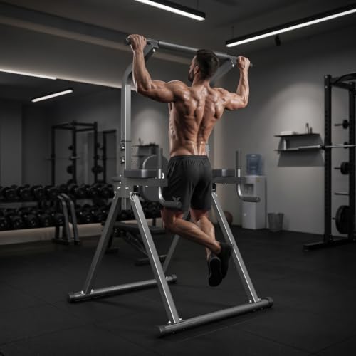 YYJO Foldable Pull Up Bar Free Standing Multi-function Power Tower Dip Bar with Assistance Bands Home Gym Strength Training Equipment - color: Black 03